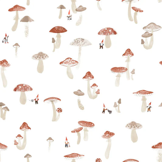 Family Fabrics - Mushroom & Gnomes