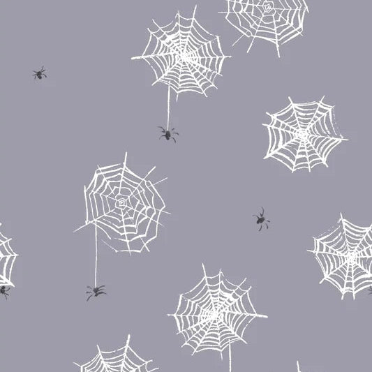 Family Fabrics - Spiderweb Blue Sky