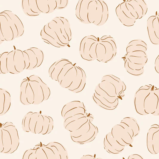 Family Fabrics - Eva Catharina - Soft Caramel Pumpkin Small Scale