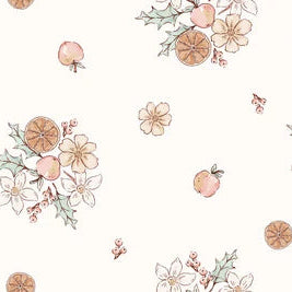 Family Fabrics - Eva Catharina - Christmas Greens & Oranges