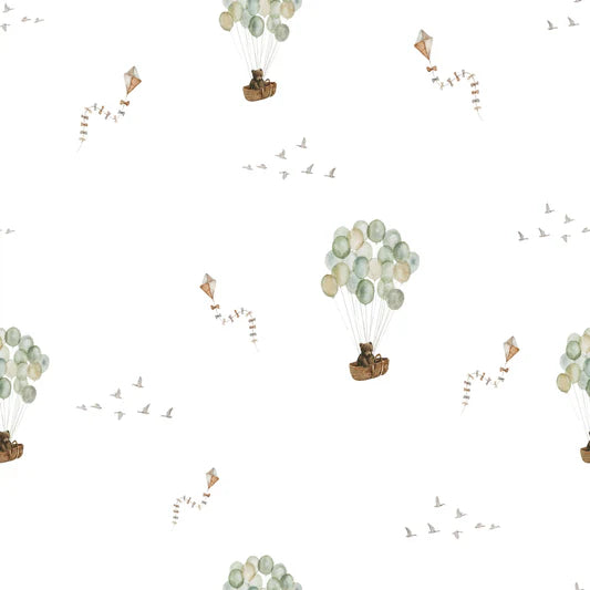 Family Fabrics - Irene Jelier - Balloons Bear