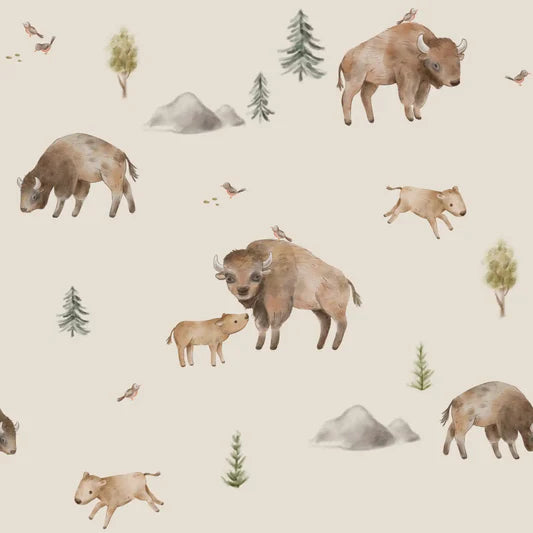 Family Fabrics - Thu Ha Kung - Bison Ecru