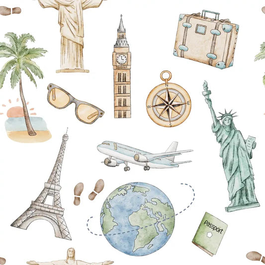 Family Fabrics - Thu Ha Kung - Traveling White