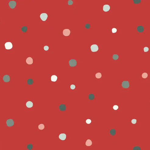 Family Fabrics - Hufton Studio - Snow Dot Red