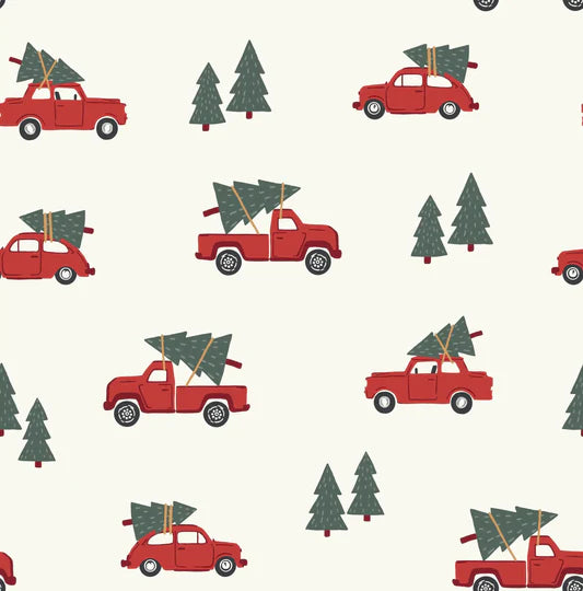 Family Fabrics - Hufton Studio - Pick A Tree Red