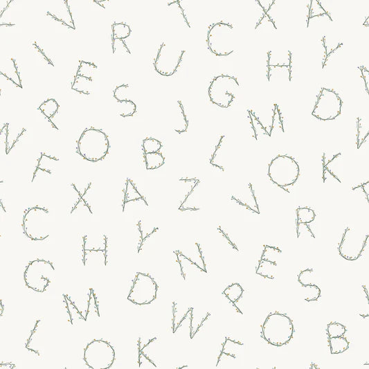 Family Fabrics - Marcha Joan - Alphabet Flower Letters