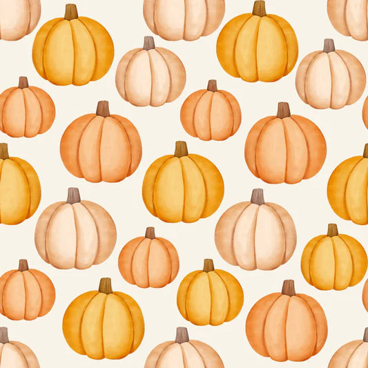 Family Fabrics - Zanet From Wonderland - Pumpkin Ecru