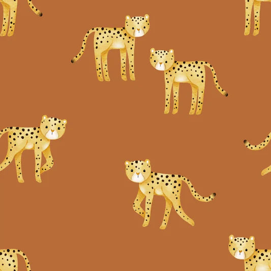 Family Fabrics - Zanet From Wonderland - Safari Cheetah Copper