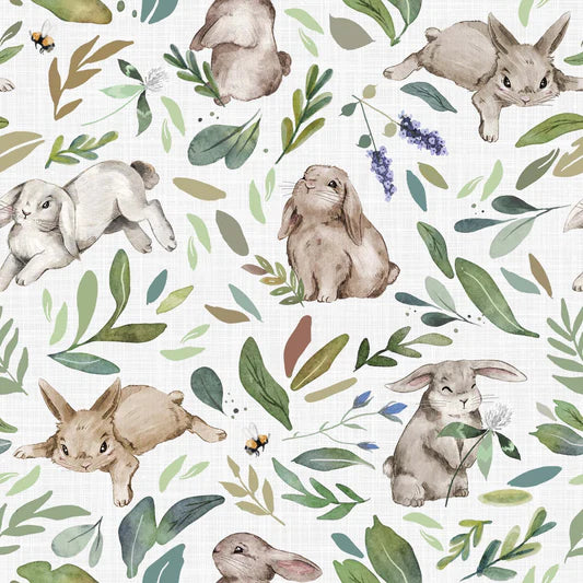 Family Fabrics - Flora and Fable - Bunny Meadow