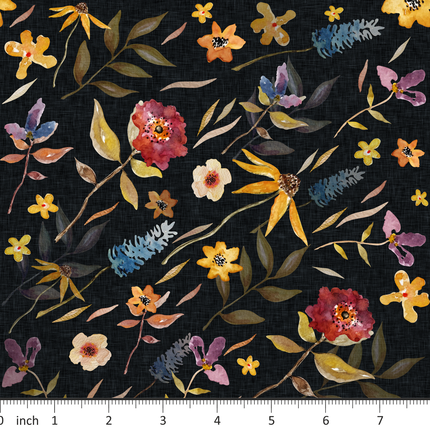 Wharfedale Studio - Flowers on Black