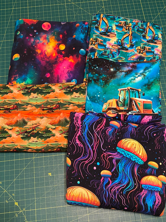 4 lbs French Terry Bundle - European and Reactive-printed - Bundle 3