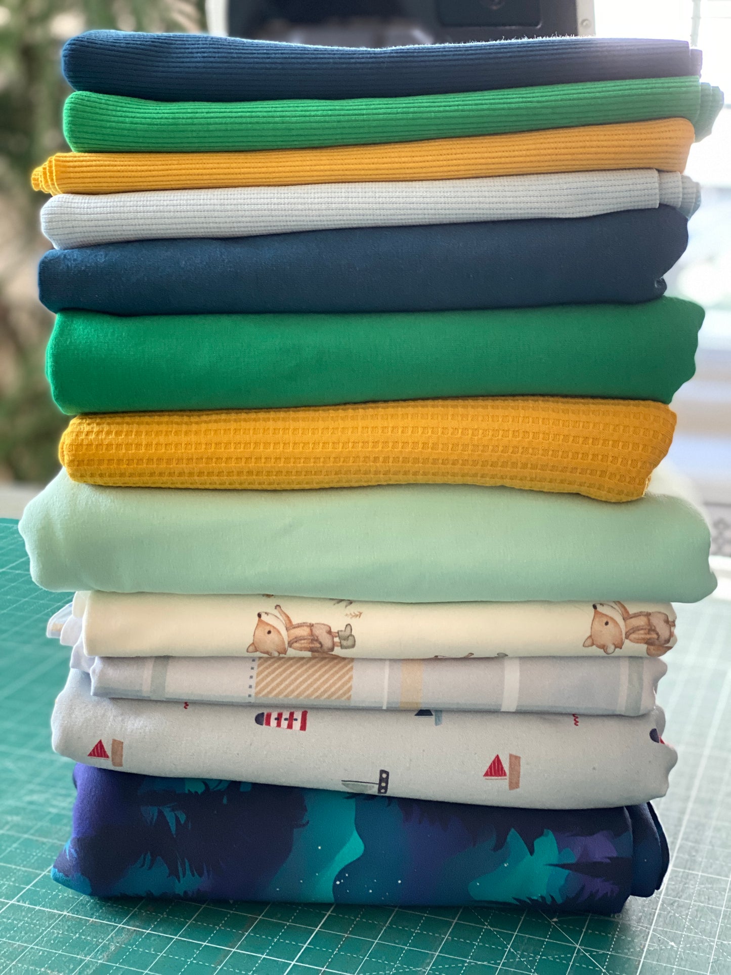 Only 1 Left! - 10 yard Fabric Bundle - Prints and Solids Bundle - European and Reactive-printed Fabrics
