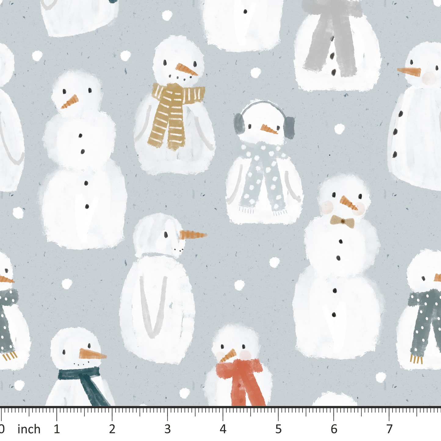 Lumelo and Ginger - Snowy - on Gray - Snowman