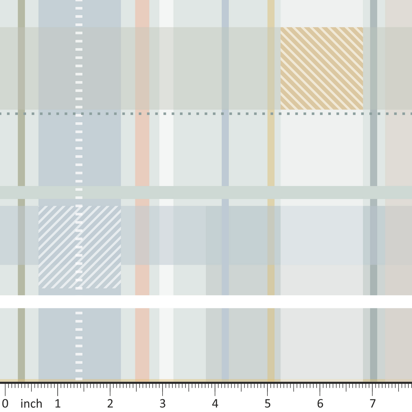 Lumelo and Ginger - Plaid - Chalk and Sky - Coordinating Fabric