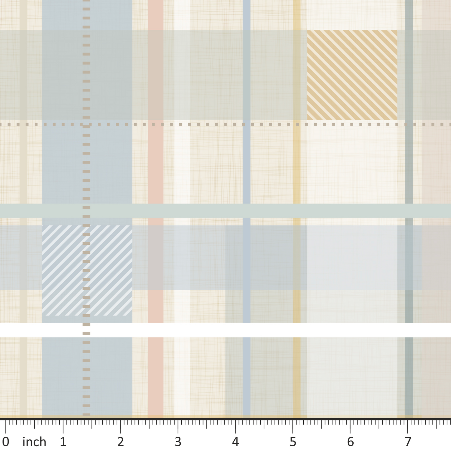 Lumelo and Ginger - Plaid - Linen and Water - Coordinating Fabric