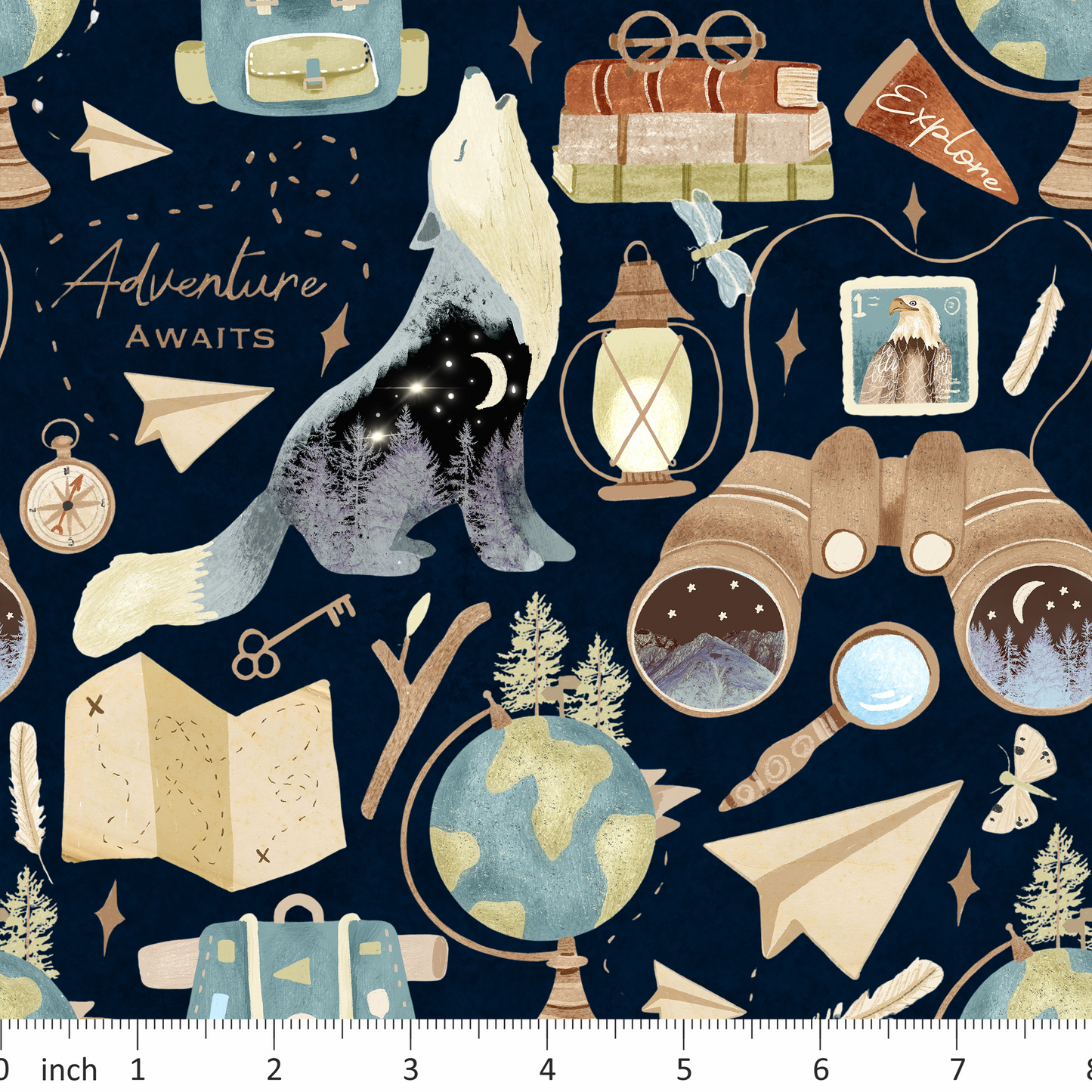 Adventure Awaits - on Dark Navy
