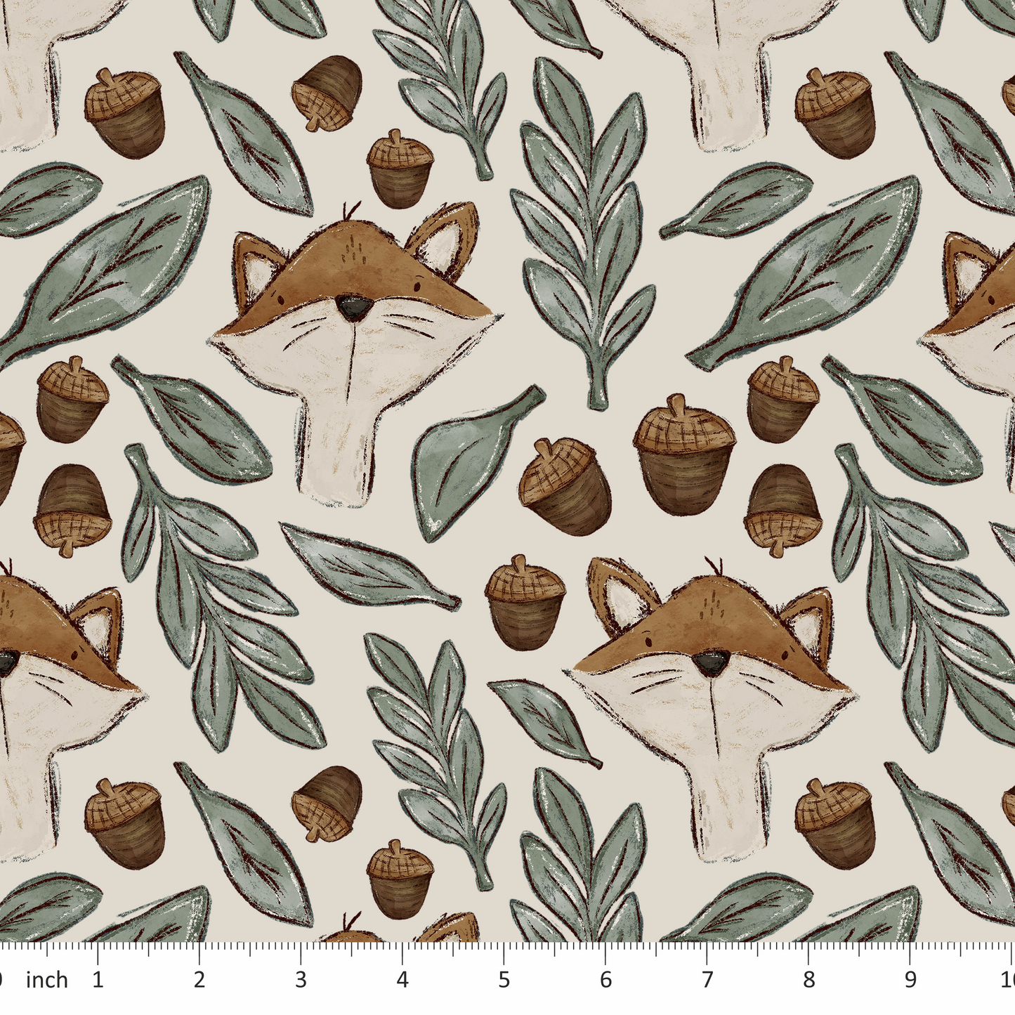 Beeky Illustrations - Fox - on Beige