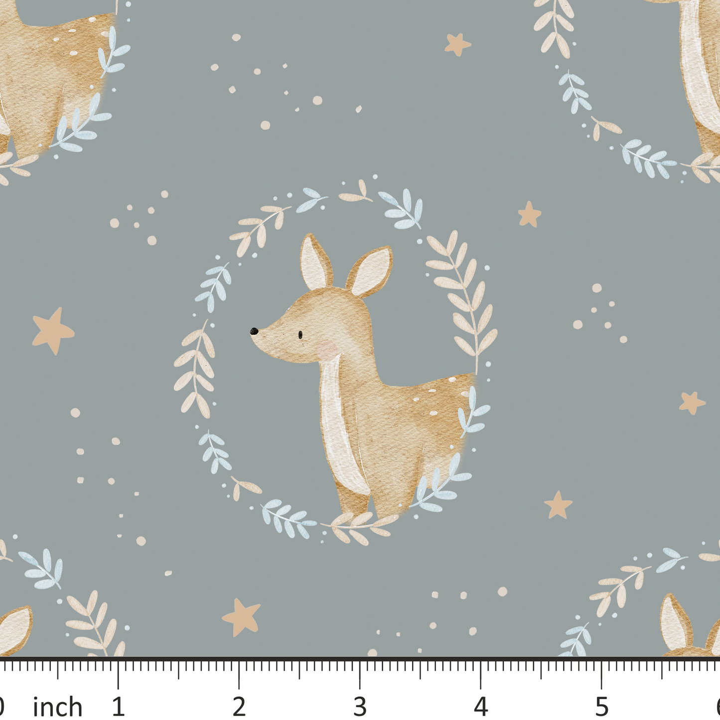 Hej Hanni - Graceful Deer on Stone Blue