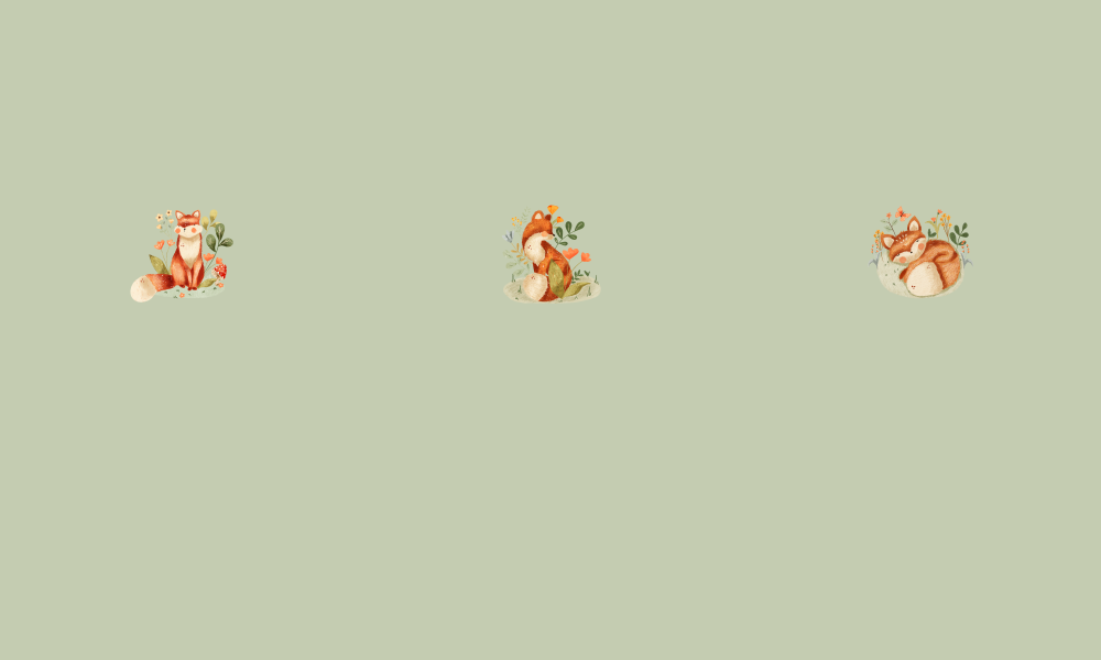Claire Eddie Art - Freddie - Fox - 3 panel set