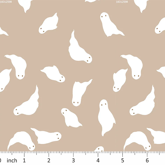 Family Fabrics - Ghosts Taupe