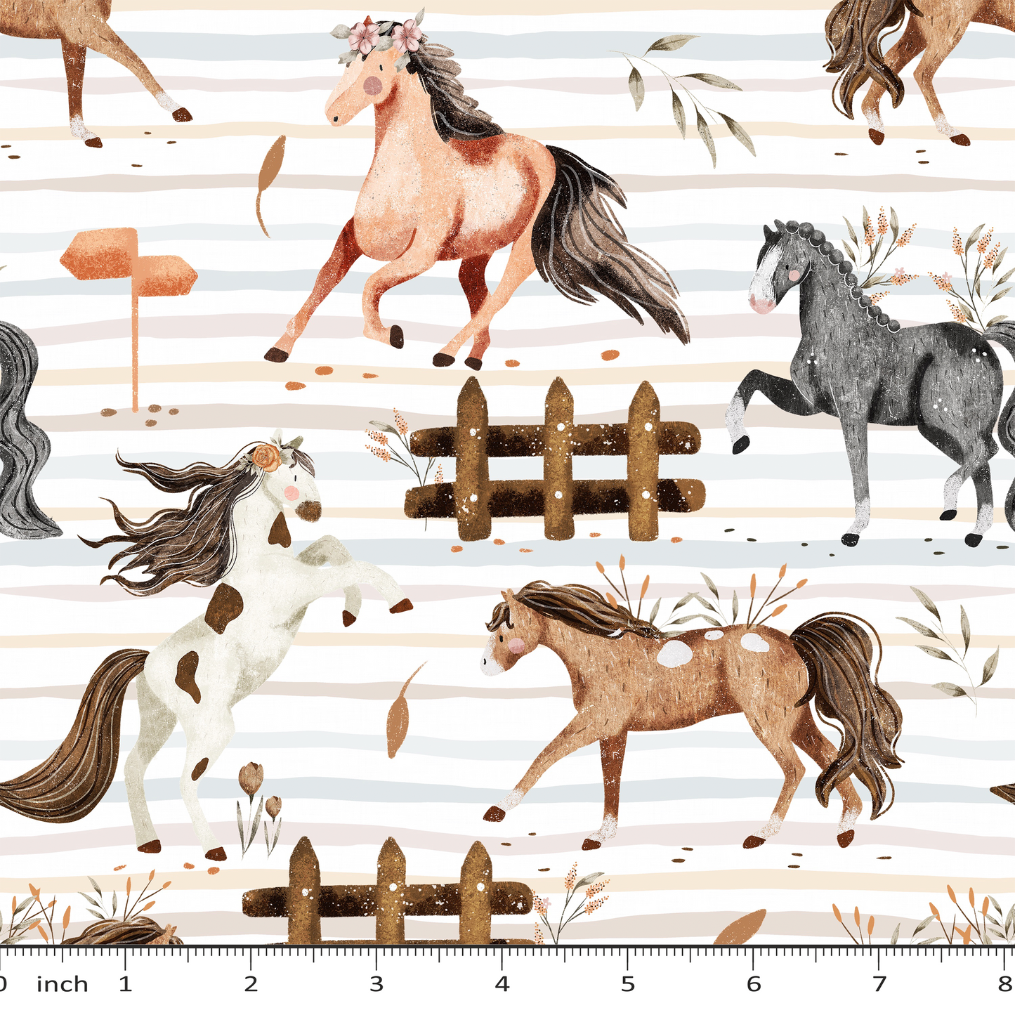 Claire Eddie Art - Horses - Little Rhody Exclusive Colorway
