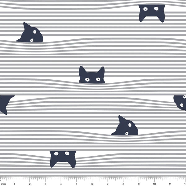 Montana West Design - Cats in Blinds - Gray
