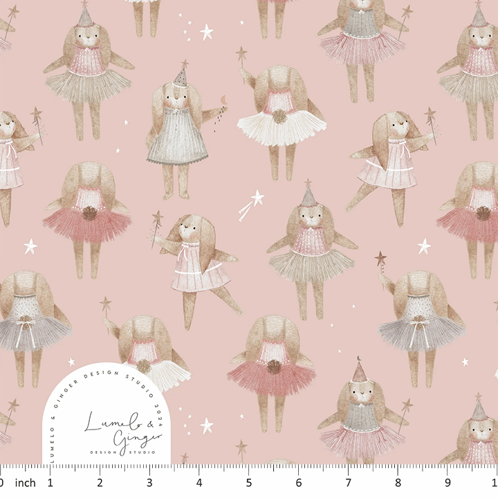 Lumelo and Ginger - Nibbles - on Rose Pink