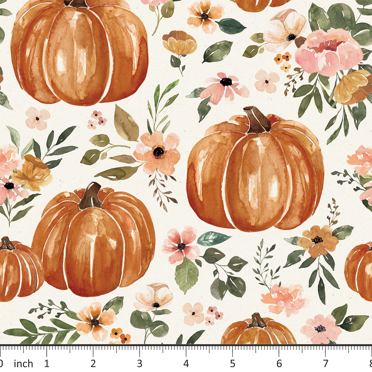 Cate and Rainn - Pumpkins on Off White