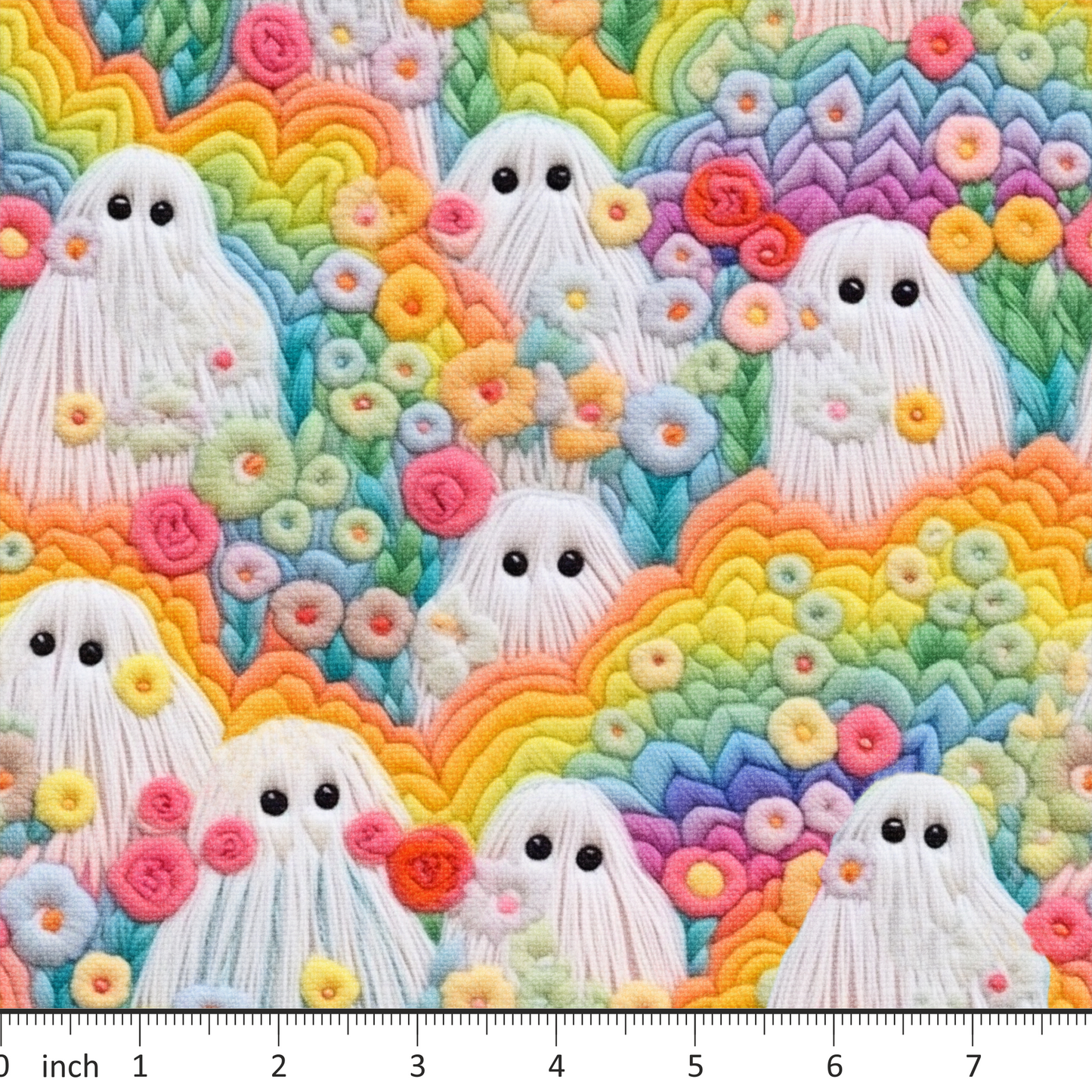 Raspberry Pattern Co. - Floral Rainbow Ghosts