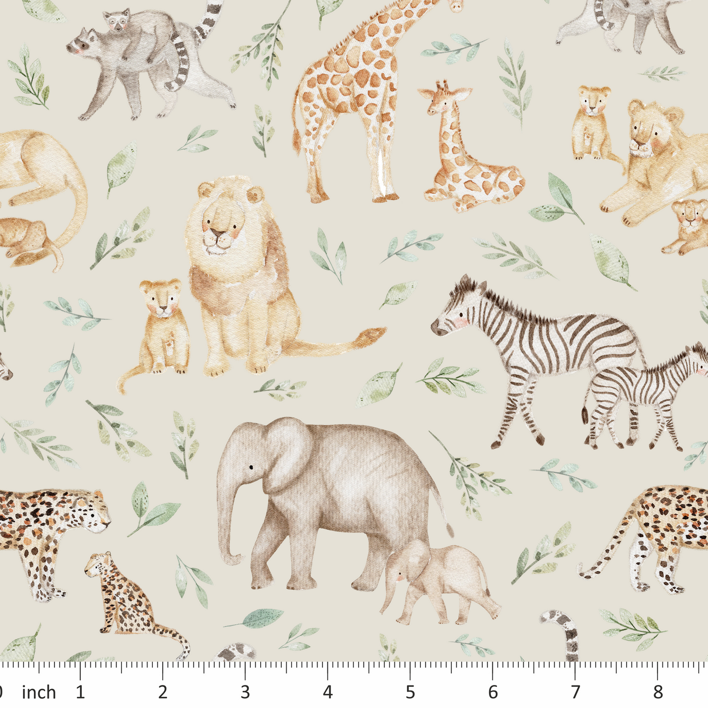 Lumelo and Ginger - By Your Side - On Matte Pearl - Safari - Lions - Zebra - Giraffe - Lemurs - Elephants