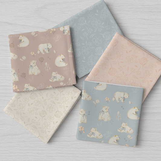 Lumelo and Ginger - So Far - Mauve - Bears - Coordinating Designs Available