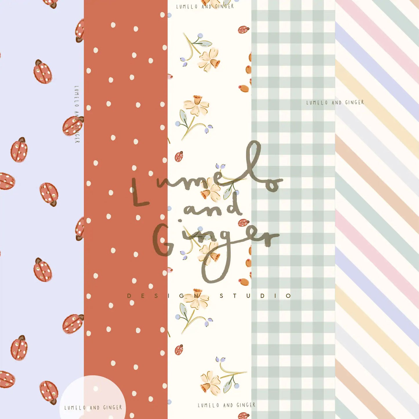 Lumelo and Ginger - Mint Gingham - Spring Coordinate