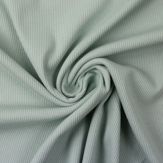 Swafing Solids - Rib Knit Jersey - Smokey Sage (262)