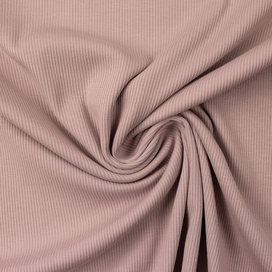 Swafing Solids - Rib Knit Jersey - Rose (435)