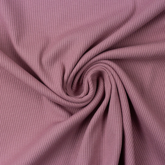 Swafing Solids - Rib Knit Jersey - Dark Rose (436)
