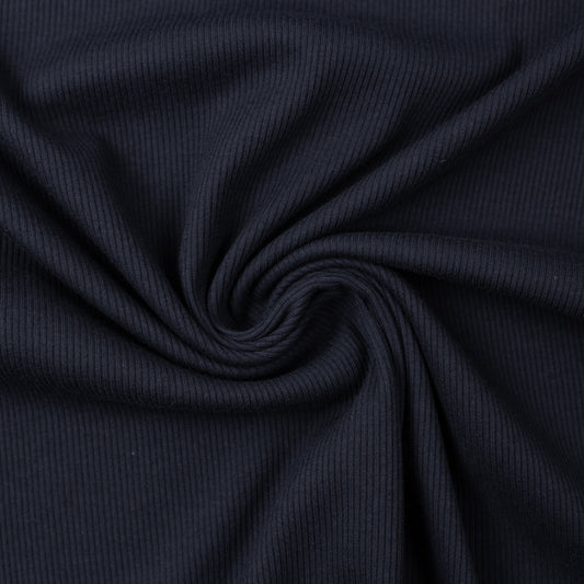 Swafing Solids - Rib Knit Jersey - Dark Blue (599)