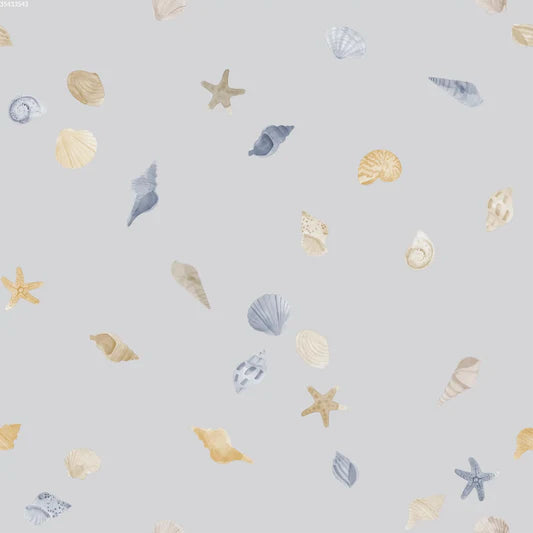 Family Fabrics -  Sea Shells Blue