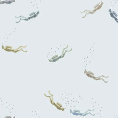 Family Fabrics - Scuba Diver Blue