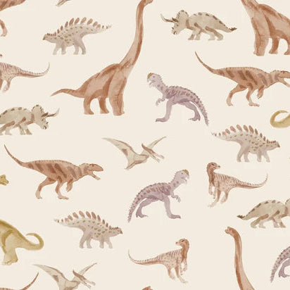 Family Fabrics - Dinosaur Brown Large Scale
