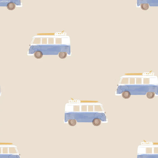 Family Fabrics - Camper Van Beige Medium