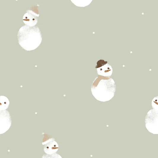 Family Fabrics - Snowman Green