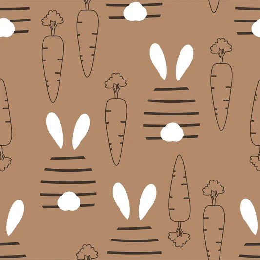 Family Fabrics - Fluffy Bunny Carrot
