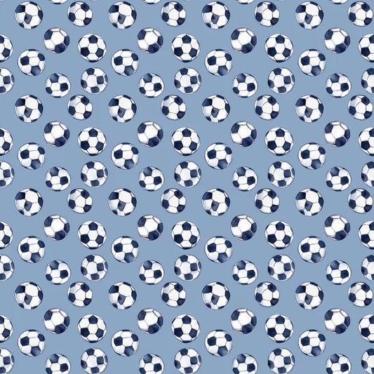 Family Fabrics -  Soccer Blue