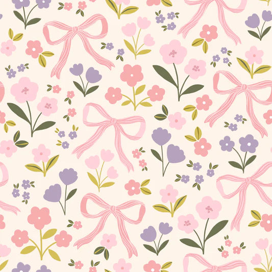 Family Fabrics - Flowers and Bows Pastel