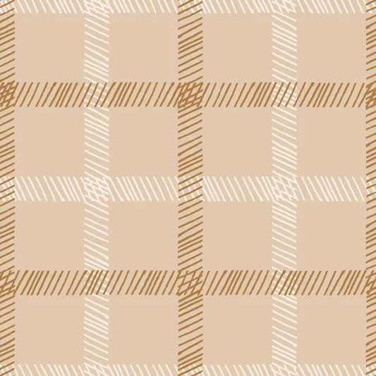 Family Fabrics - Eva Catharina - Tartan Big Cream & Ochre
