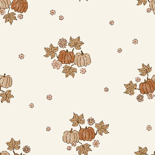 Family Fabrics - Eva Catharina - Floral Pumpkins