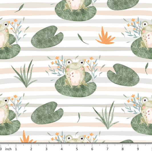Claire Eddie Art - Frank - Frog - Little Rhody Fabric Exclusive Colorway