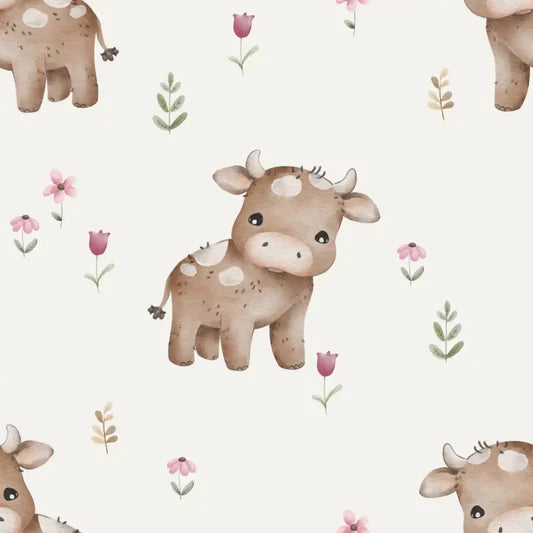 Family Fabrics -  Thu Ha Kung -  Brown Cow