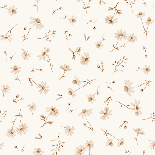 Family Fabrics - Thu Ha Kung - Floral Camilla 2 - Brown Off White