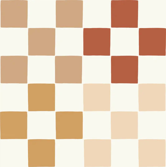 Family Fabrics - Hufton Studio - Check Me Out Oat Brown